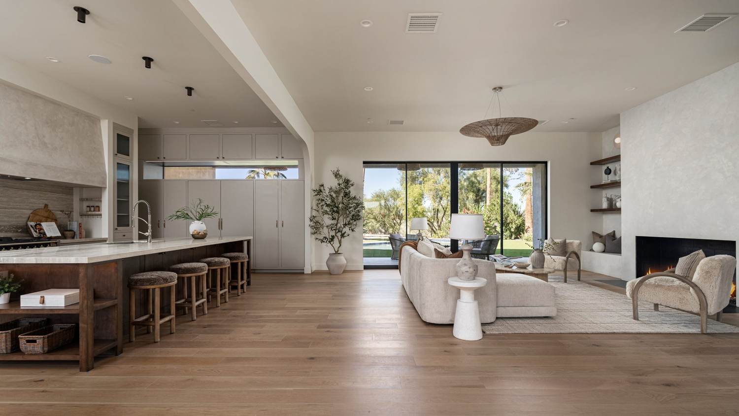 Open great room & kitchen
