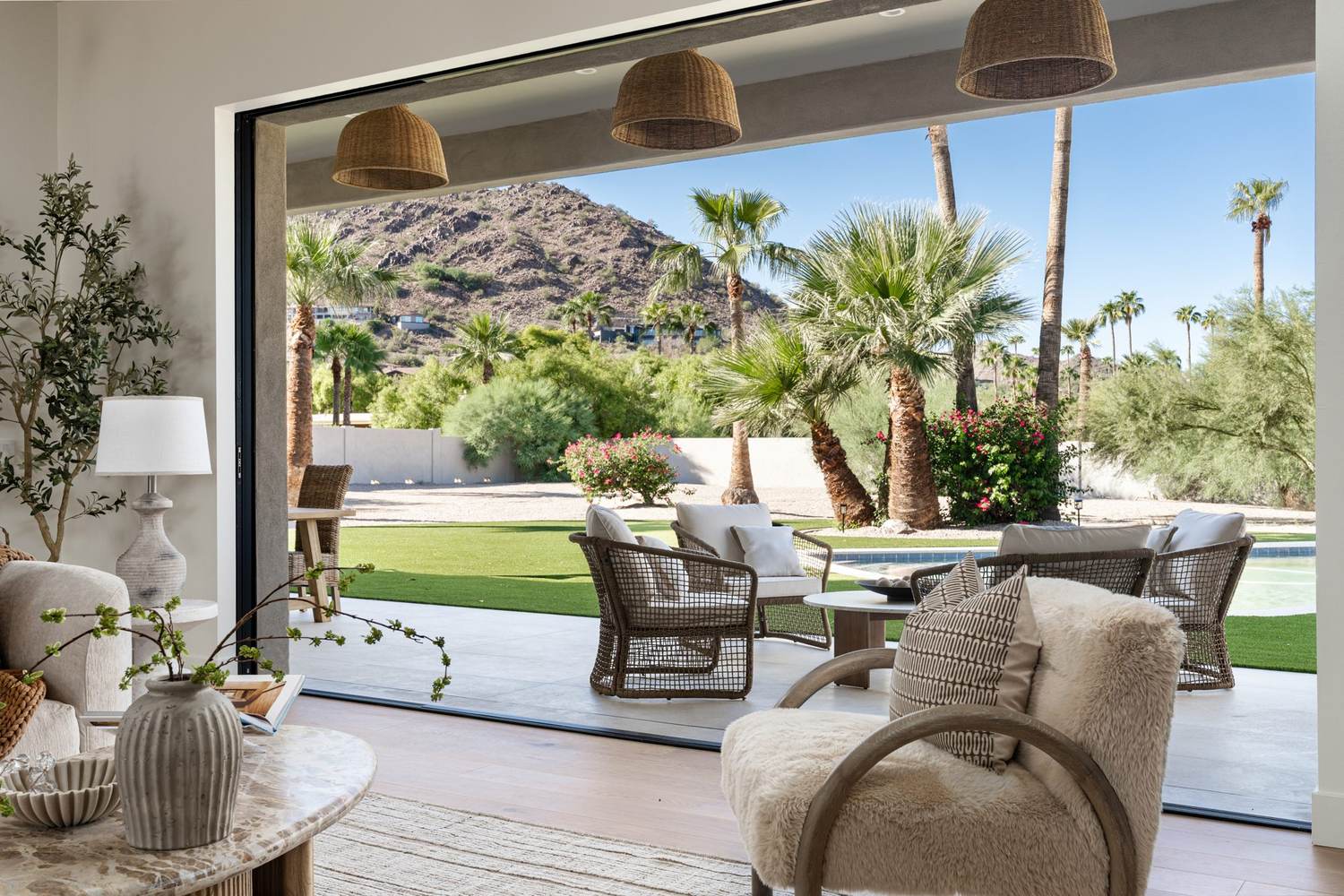 Pocketing doors to expansive covered outdoor living