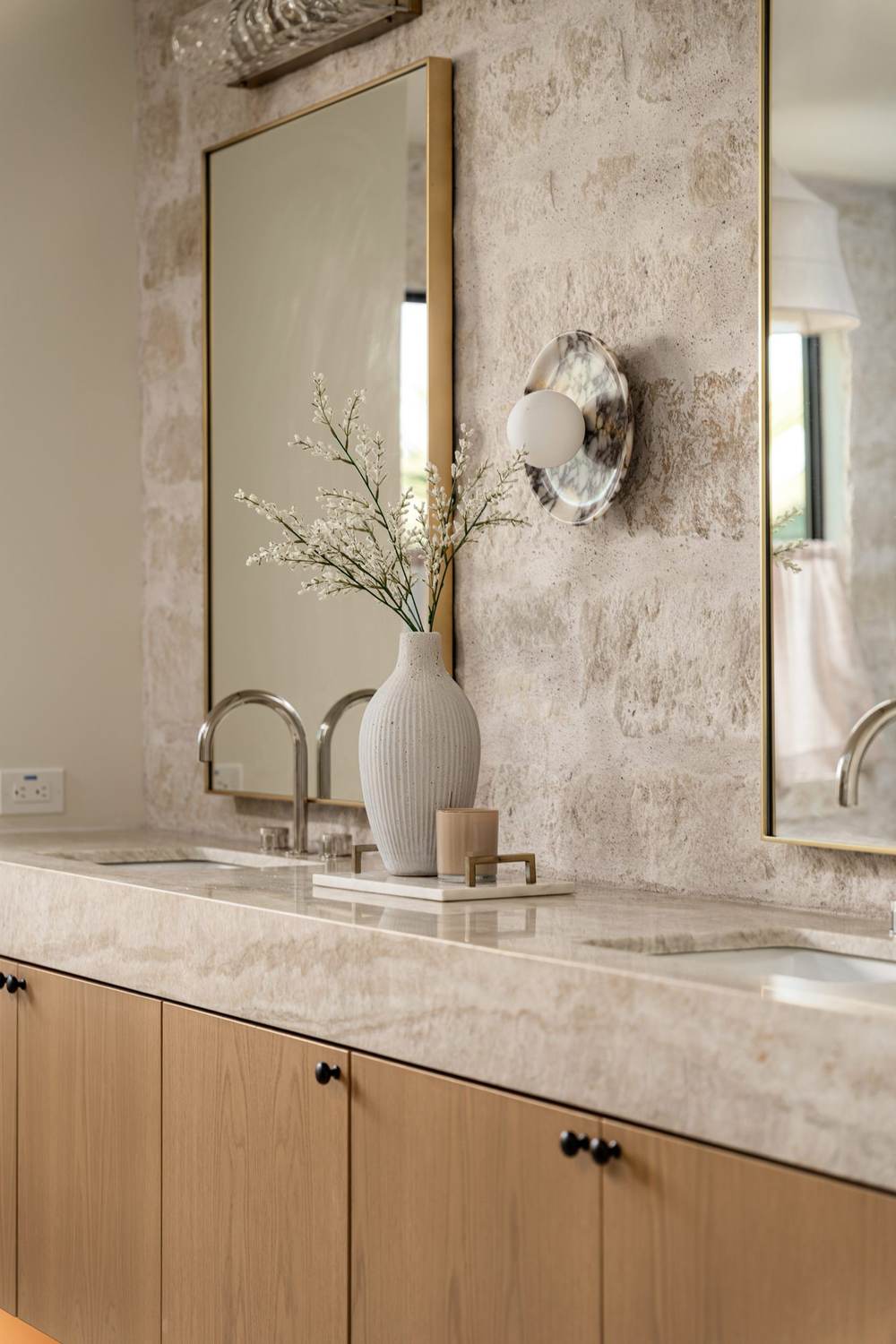 Plaster walk-in shower