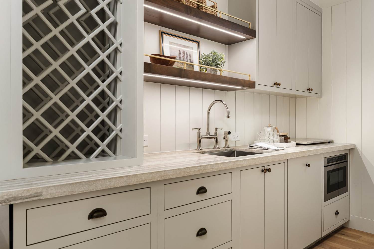 Butler's pantry with wine storage