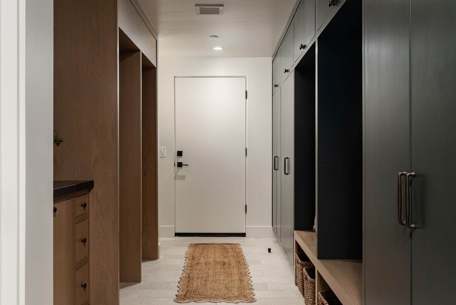 Mud room with custom cabinetry